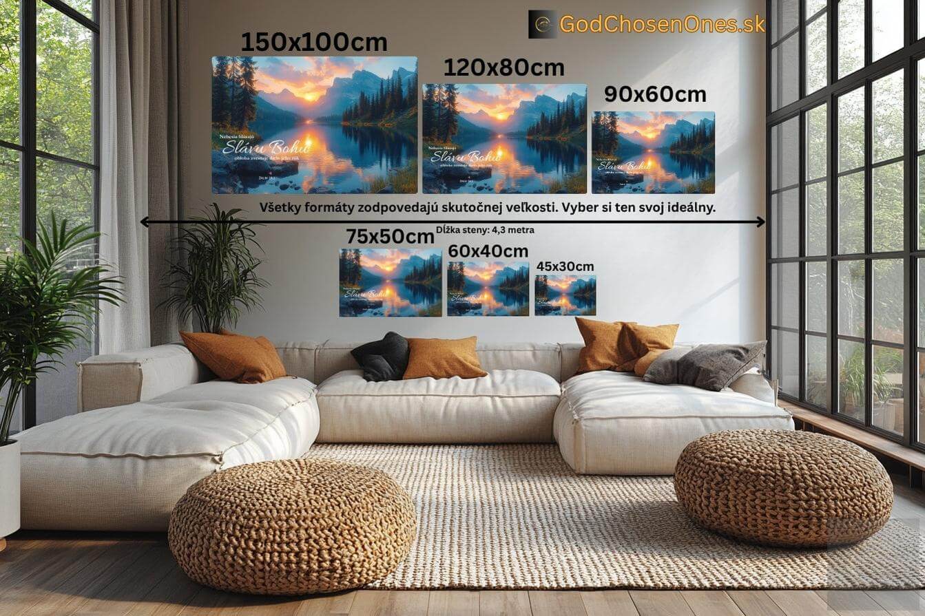 Obraz na stenu - Nebesa hlásajú slávu Bohu, rôzne veľkosti a dizajny v interiéri