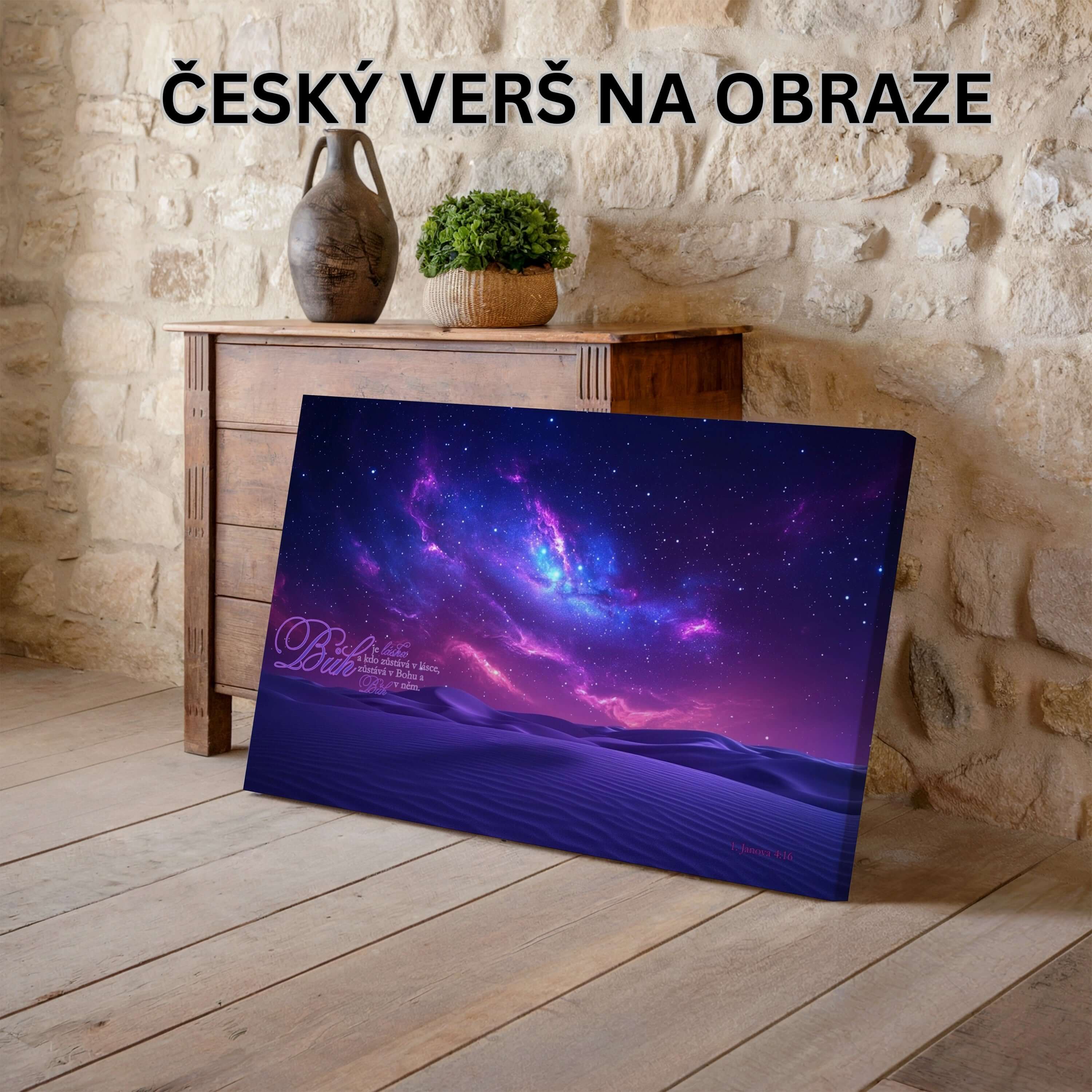 Bůh je láska - 1. Janův 4:16|Obraz na zeď
