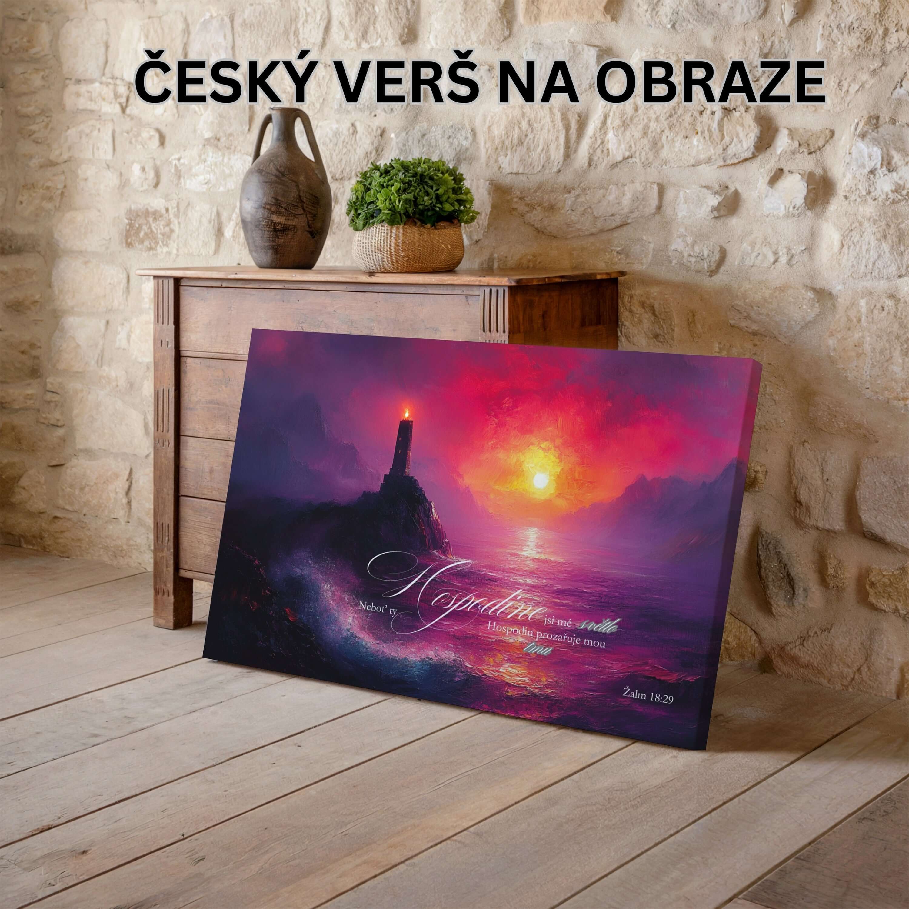 Lebo Ty, Hospodin, si moje svetlo-Žalm 18:29|Obraz na stenu