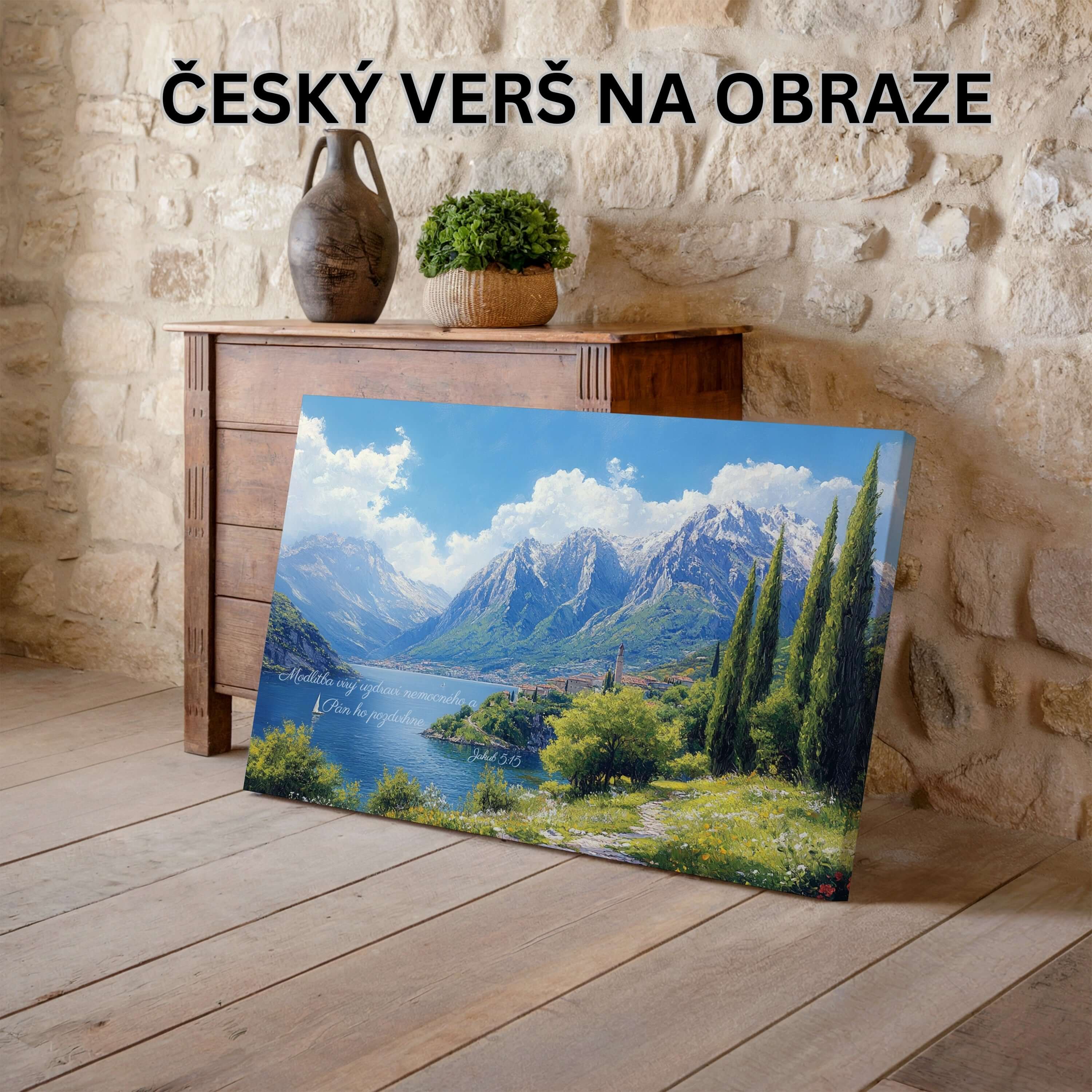 Modlitba víry uzdraví nemocného a Pán ho pozvedne - Jakub 5:15|Obraz na zeď