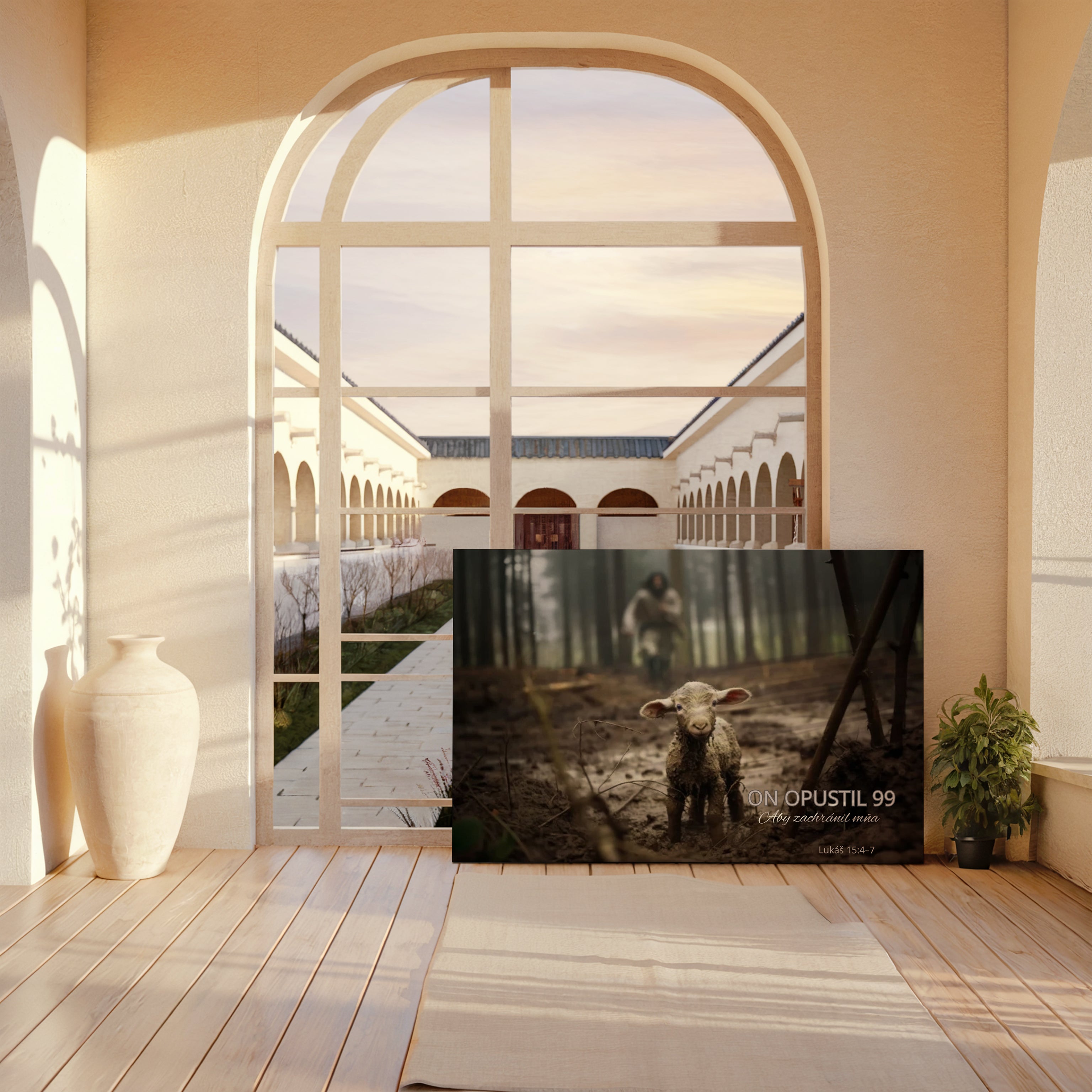 Obraz na stenu - On opustil 99, aby zachránil mňa-Lukáš 15:4–7