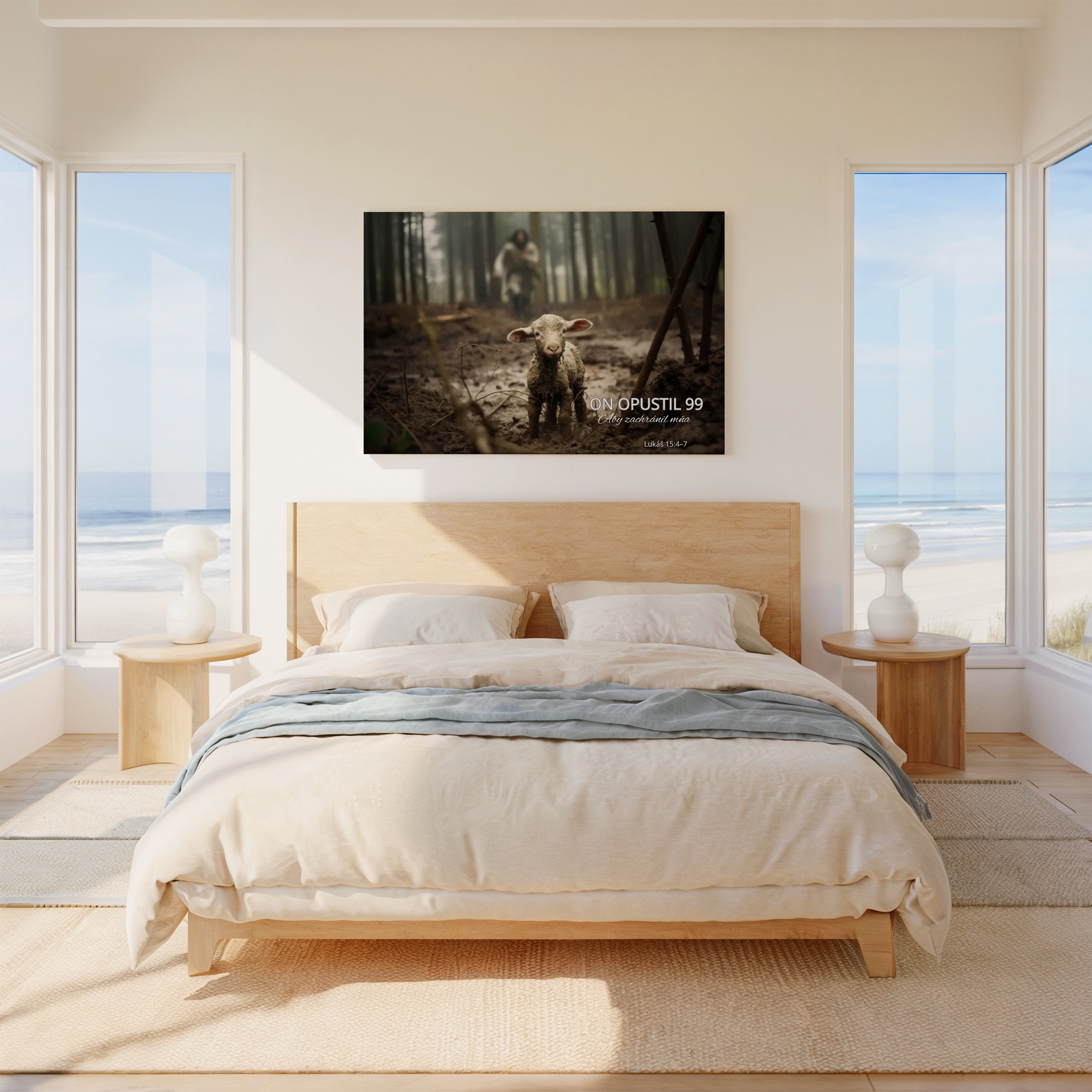 Obraz na stenu - On opustil 99, aby zachránil mňa-Lukáš 15:4–7