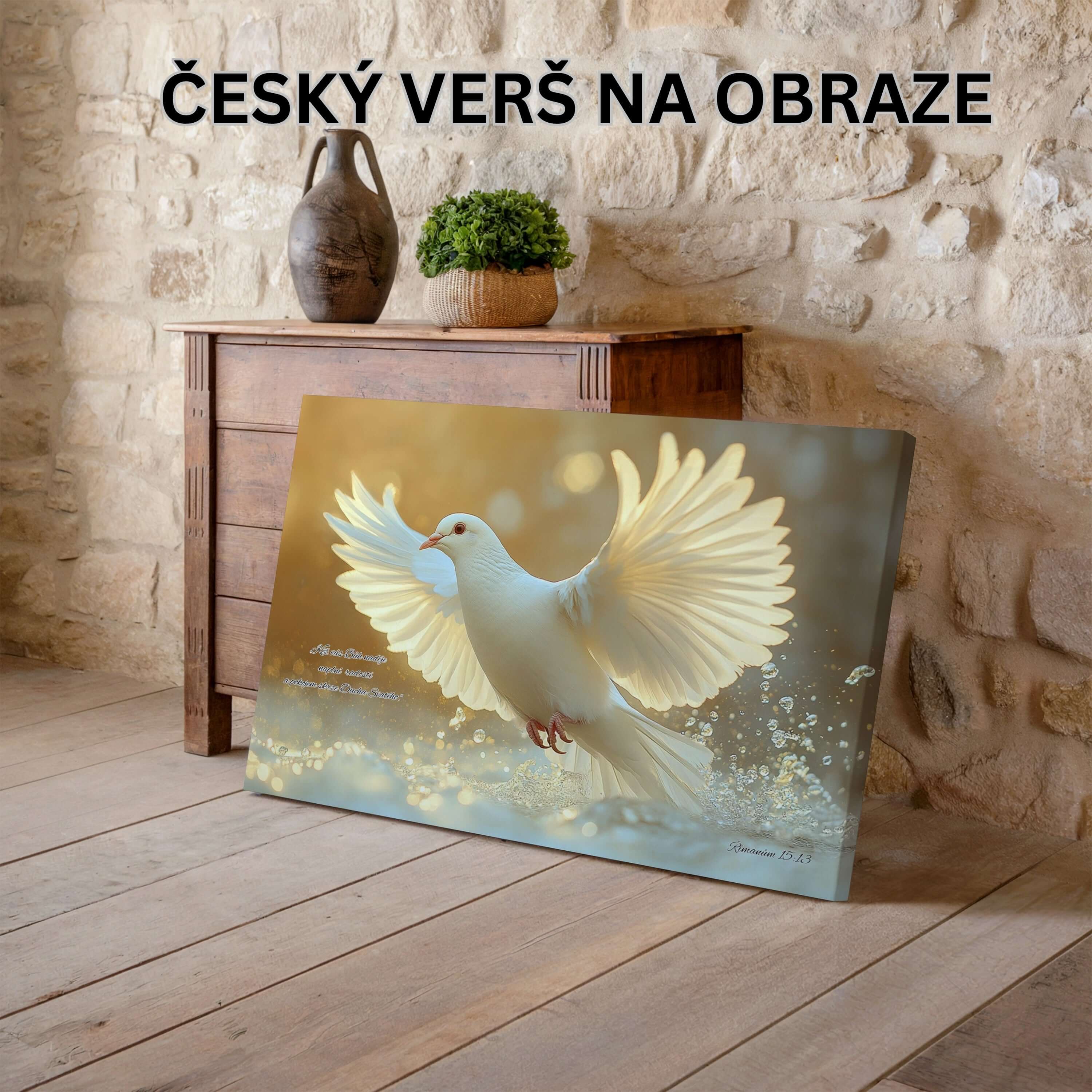 Ať vás Bůh naděje naplní radostí - Římanům 15:13 - Obraz na zeď