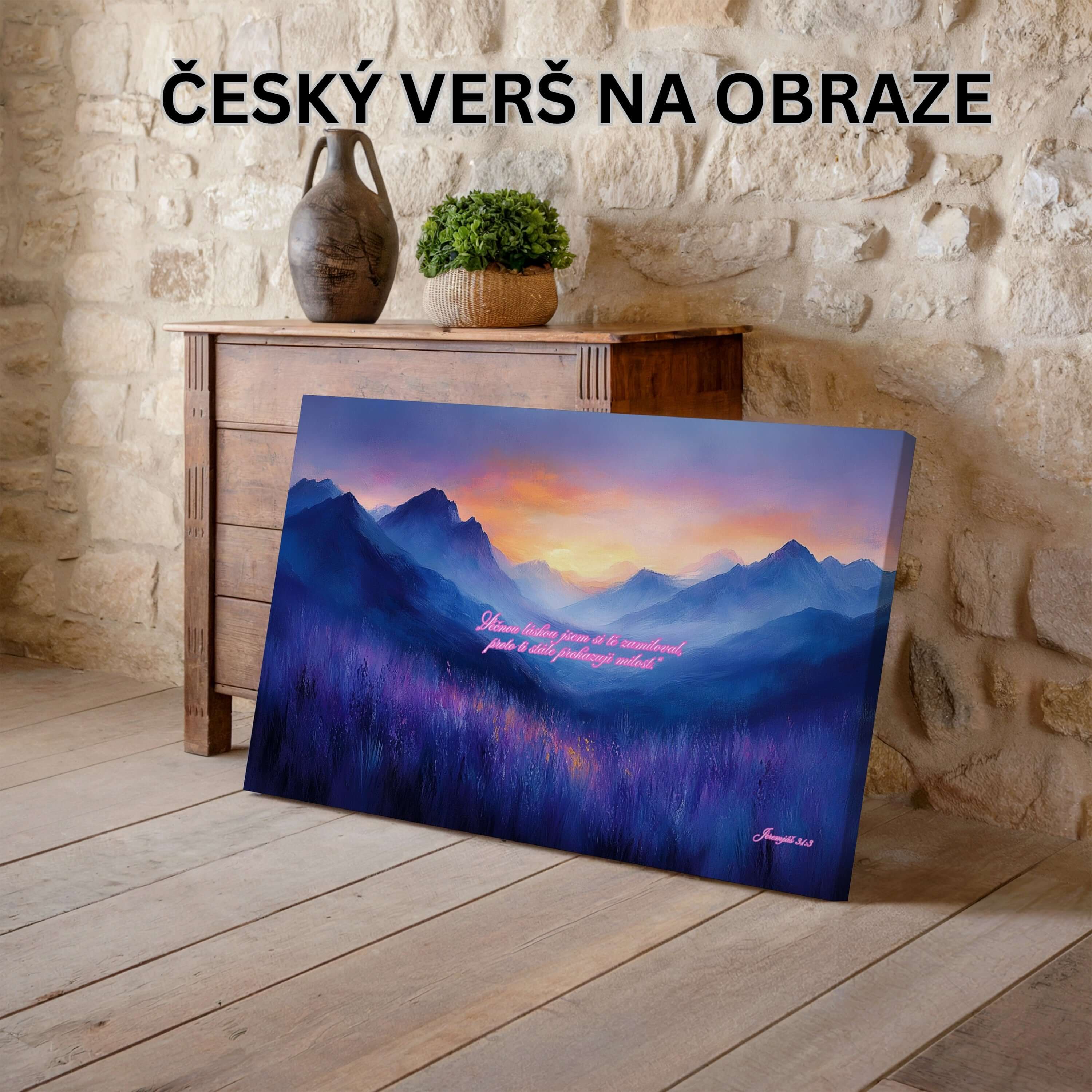 Věčnou láskou jsem tě miloval - Jeremiáš 31:3|Obraz na zeď