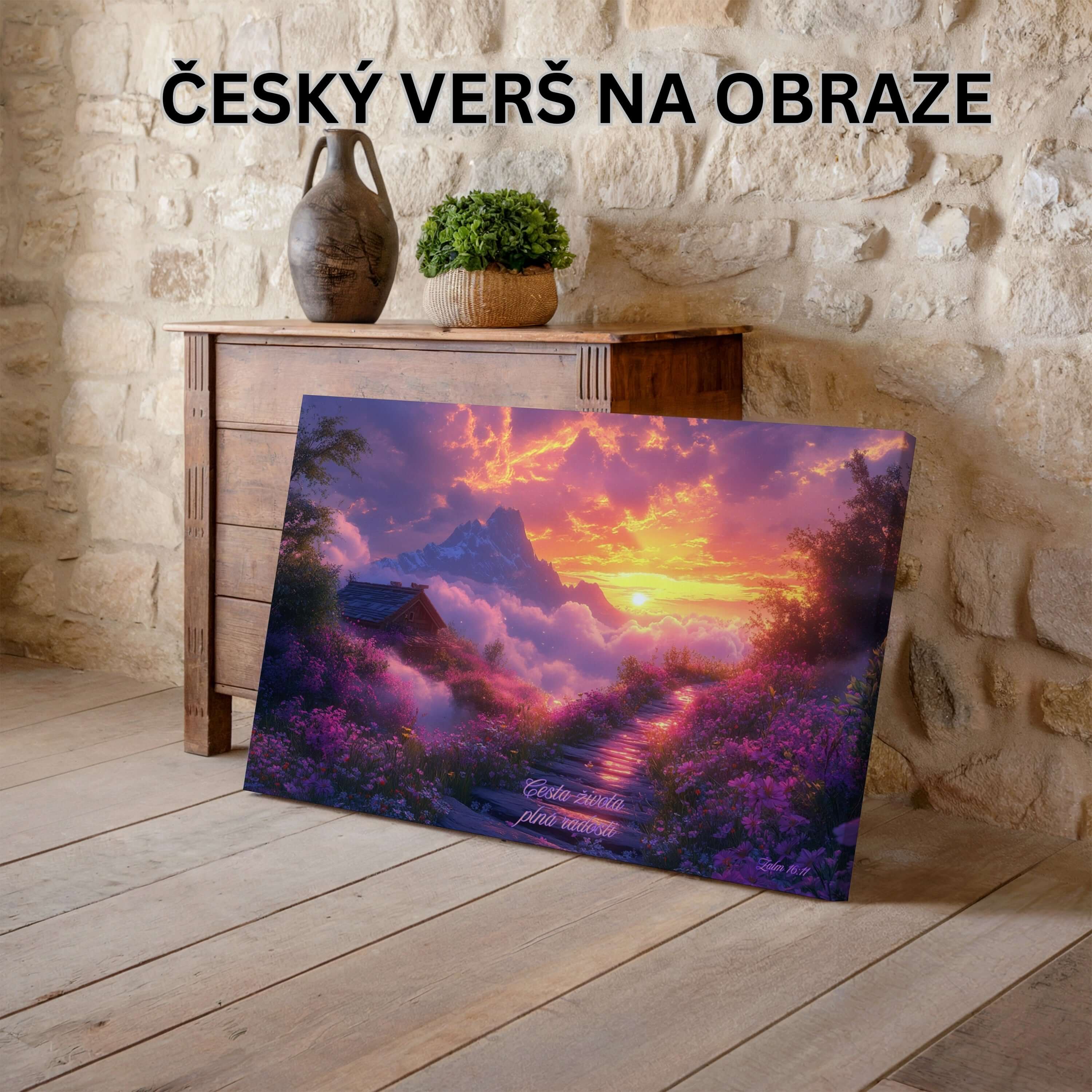 Radost v Pánu – Žalm 16:11 | Křesťanský obraz na zeď