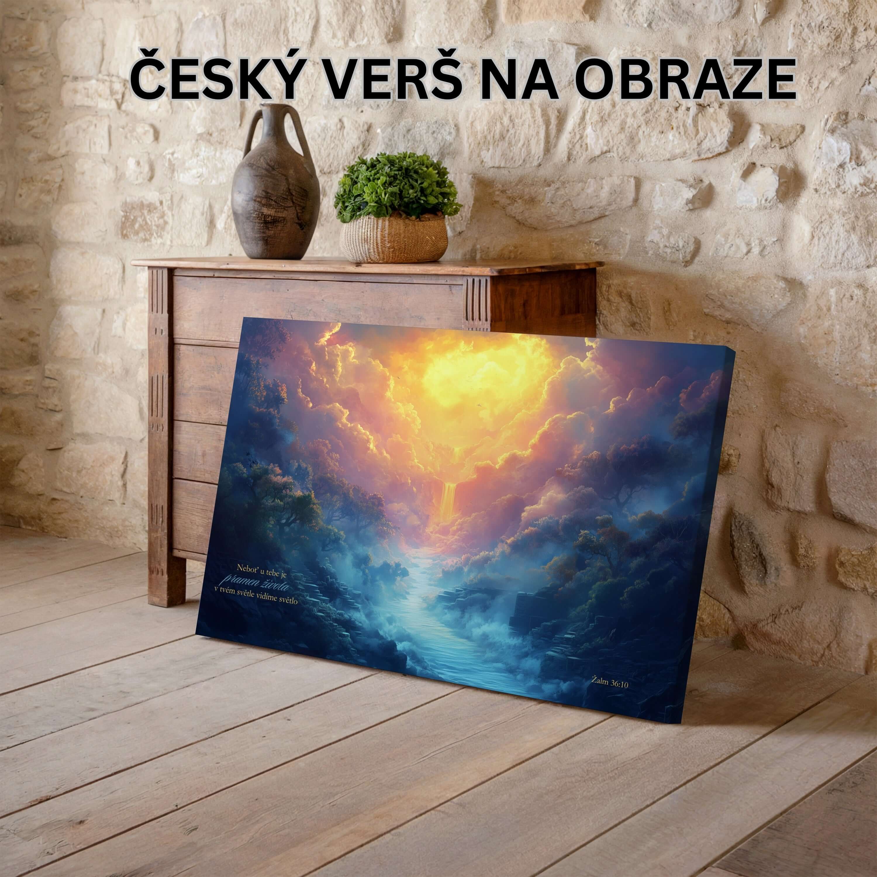 Lebo u teba je prameň života - Žalm 36:9|Obraz na stenu