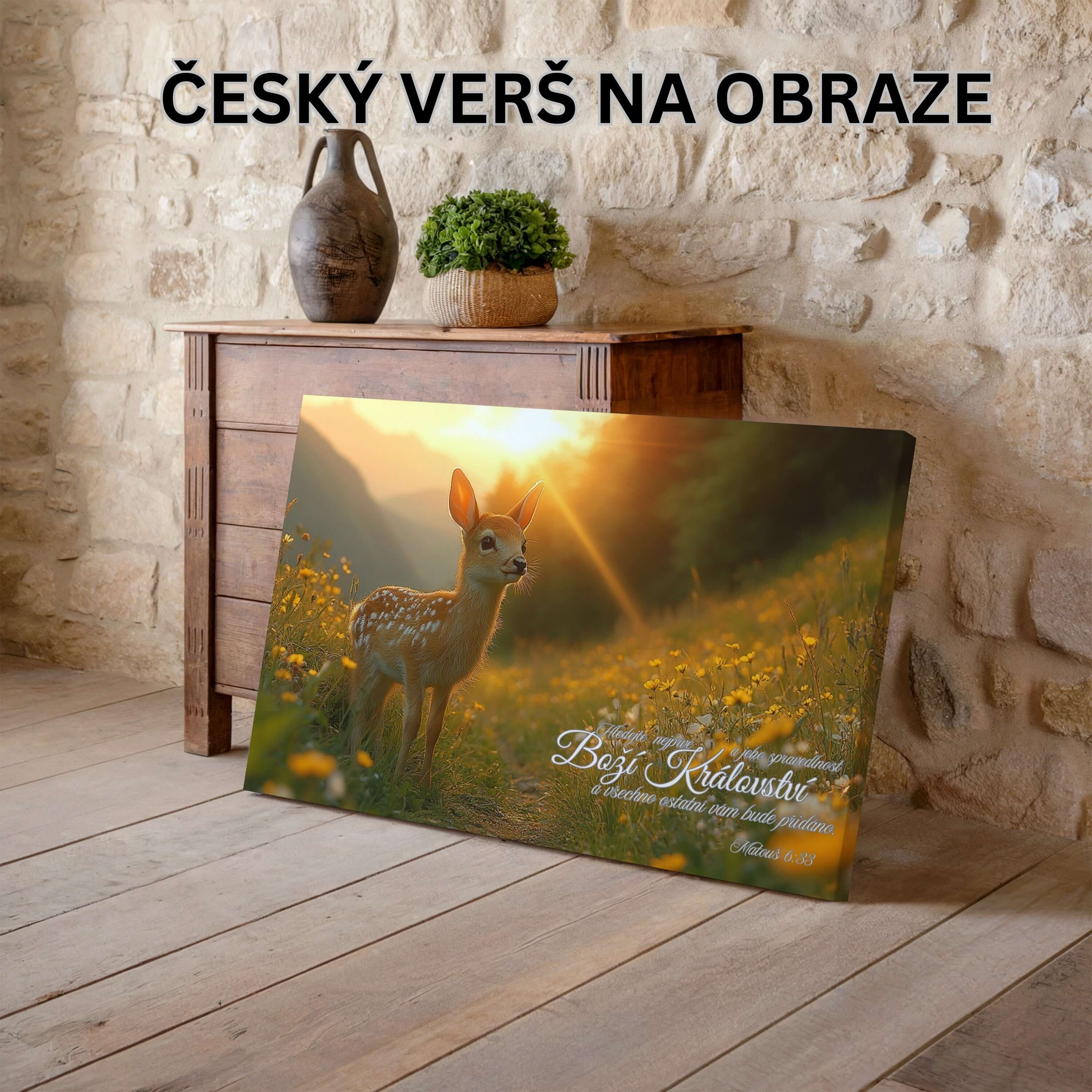 Hledejte nejprve Boží království - Matouš 6:33|Obraz na zeď