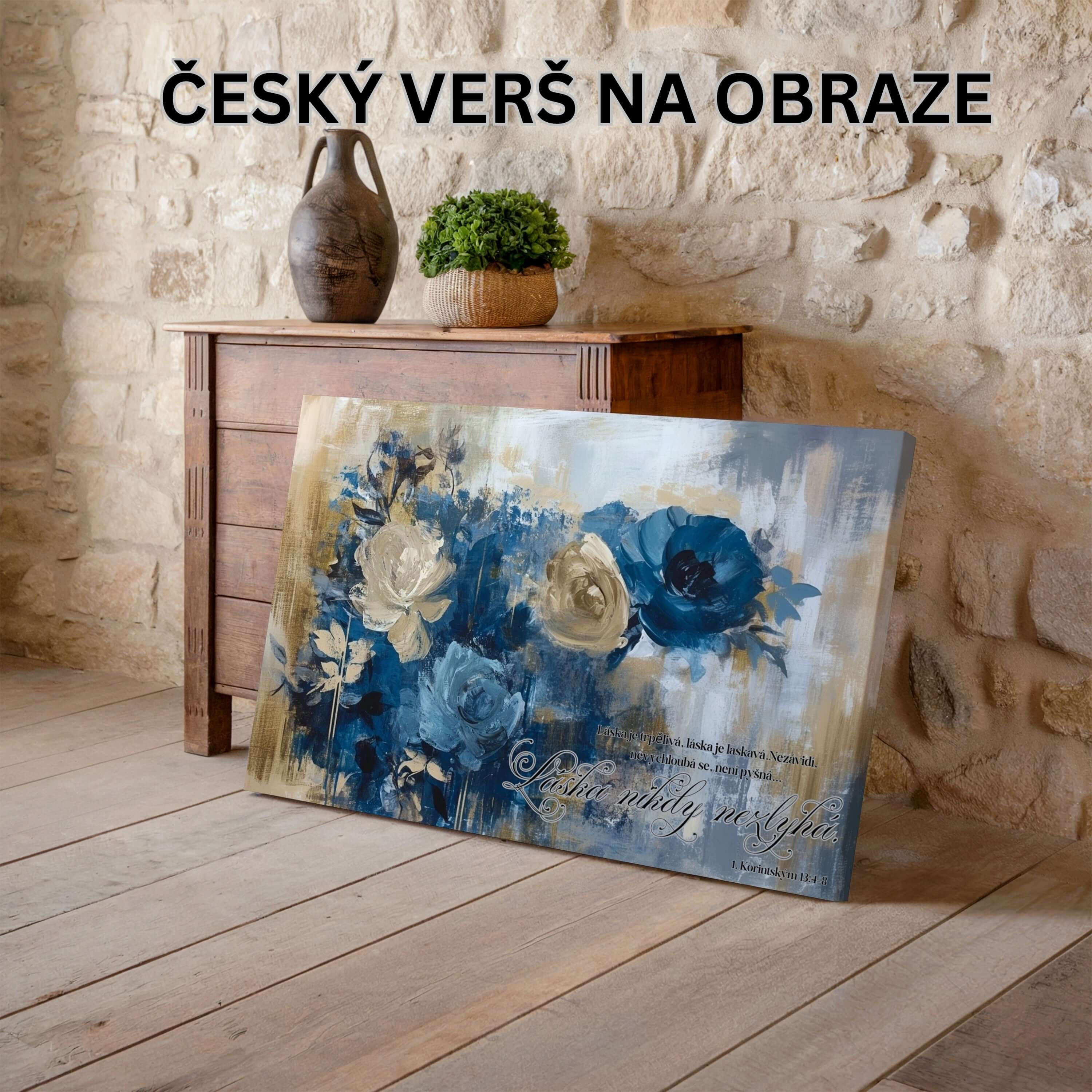 Láska nikdy neselže - 1. Korinťanům 13:8 - Obrazy na zeď