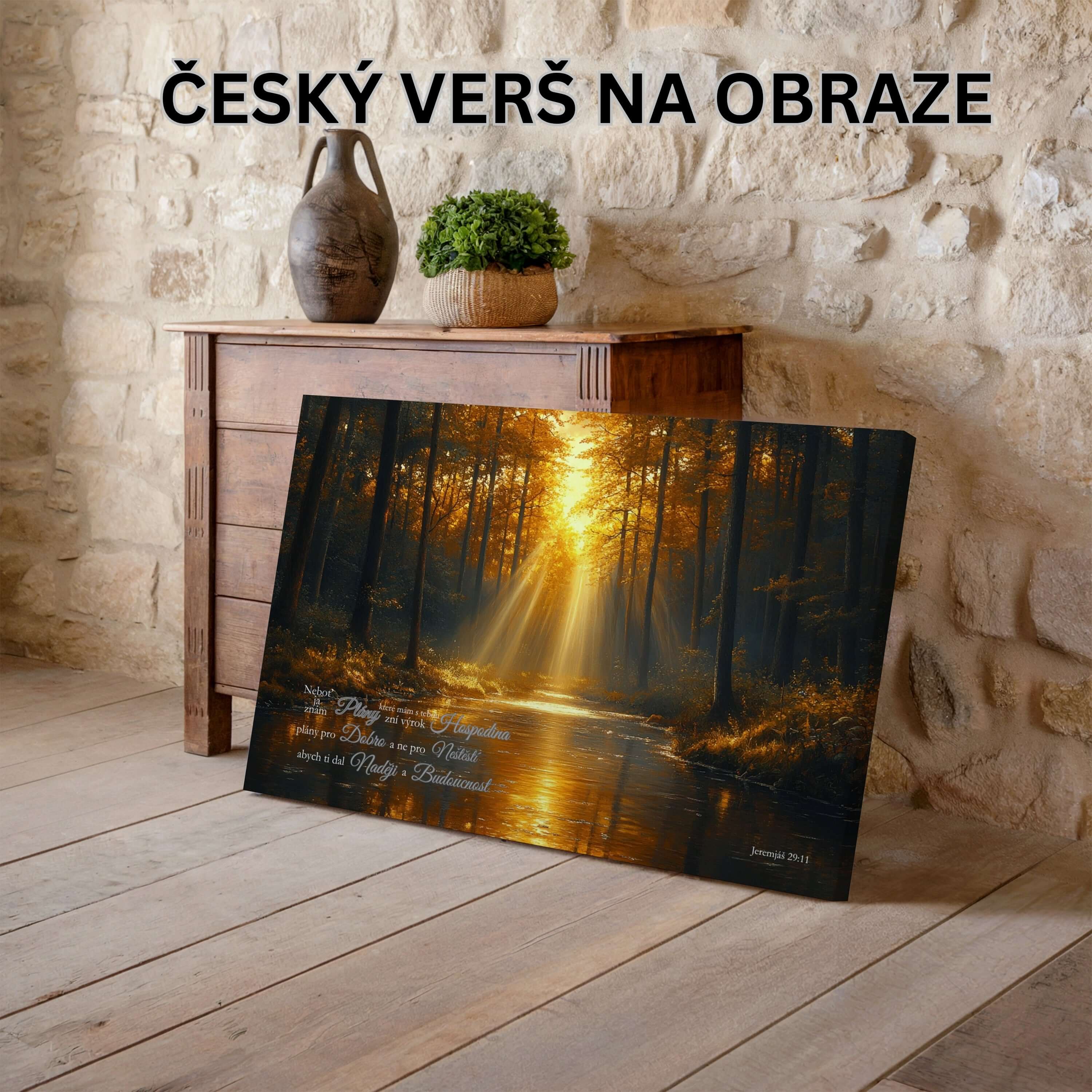 Nebo já znám plány, které mám s tebou - Jeremiáš 29:11|Obraz na zeď