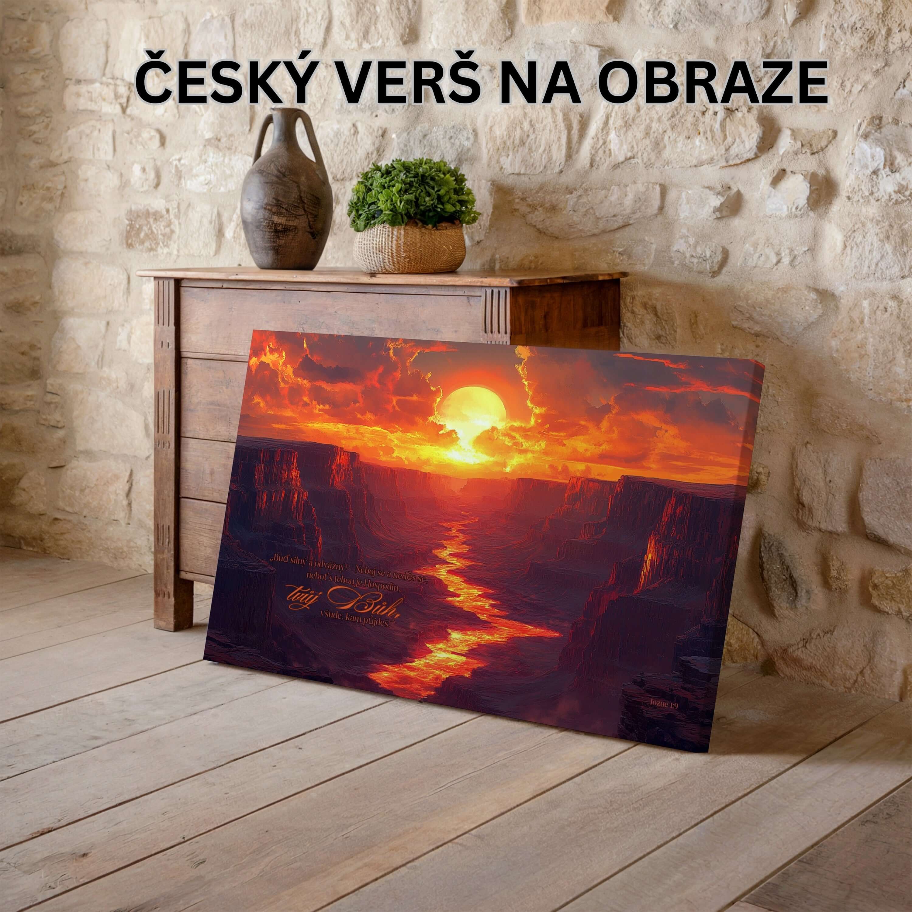 Obraz na zeď - Nejsi sám. Hospodin, tvůj Bůh, kráčí s tebou