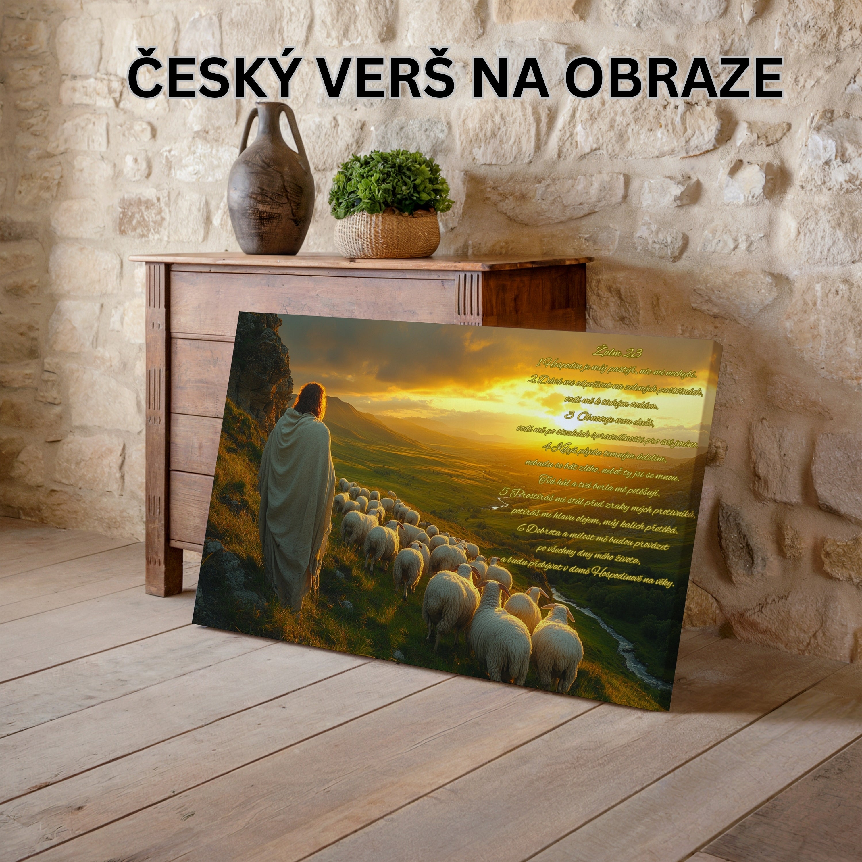 Obraz na stenu - Hospodin je môj pastier, nič mi nechýba-Žalm 23