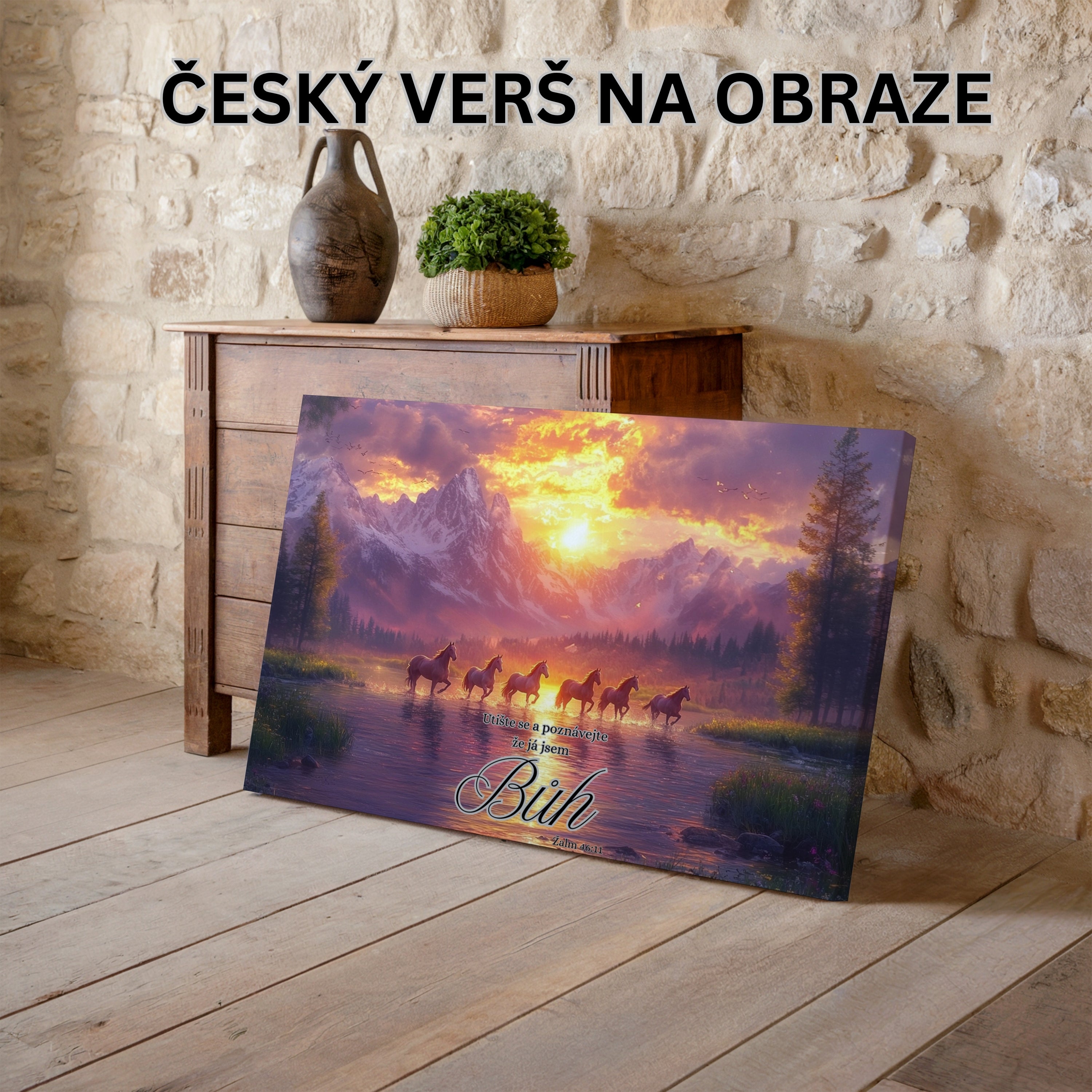 Obraz na zeď - Uklidněte se a poznejte, že já jsem Bůh-Žalm 46:11