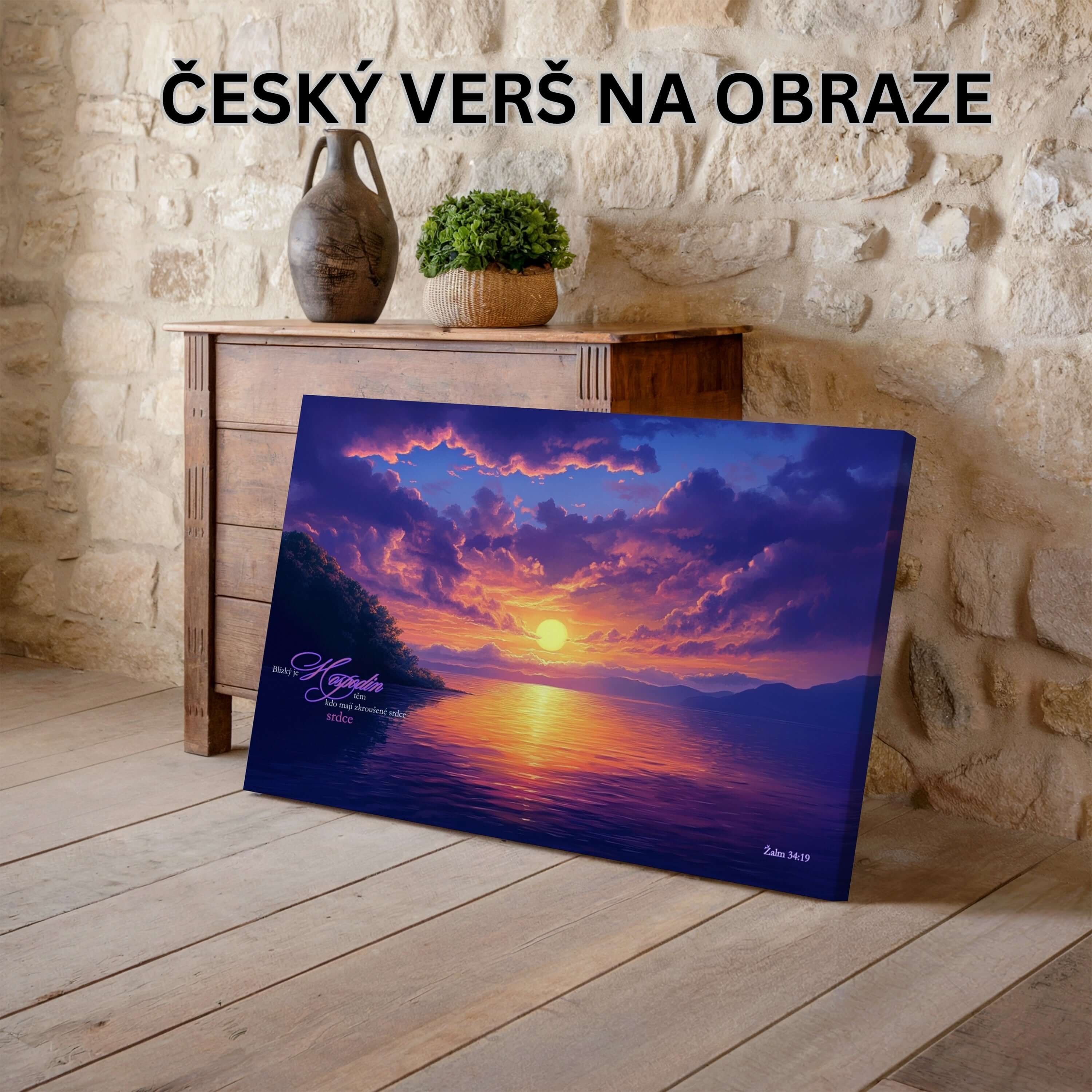 Blízký je Hospodin tím, co mají zkroušené srdce-Žalm 34:18|Obraz na zeď