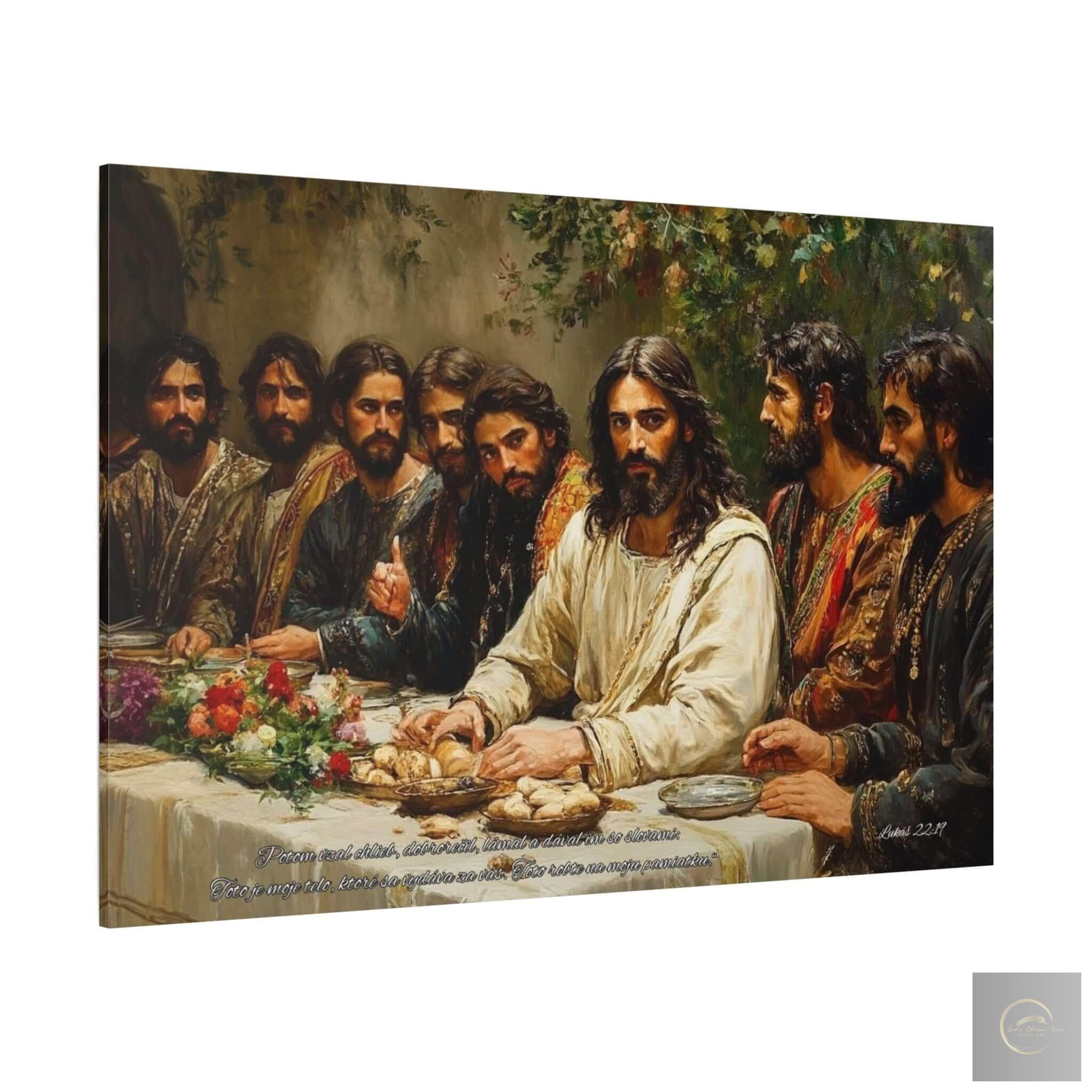 Biblický obraz – „Toto je moje telo, ktoré sa vydáva za vás“ – Lukáš 22:19 – náboženská dekorácia