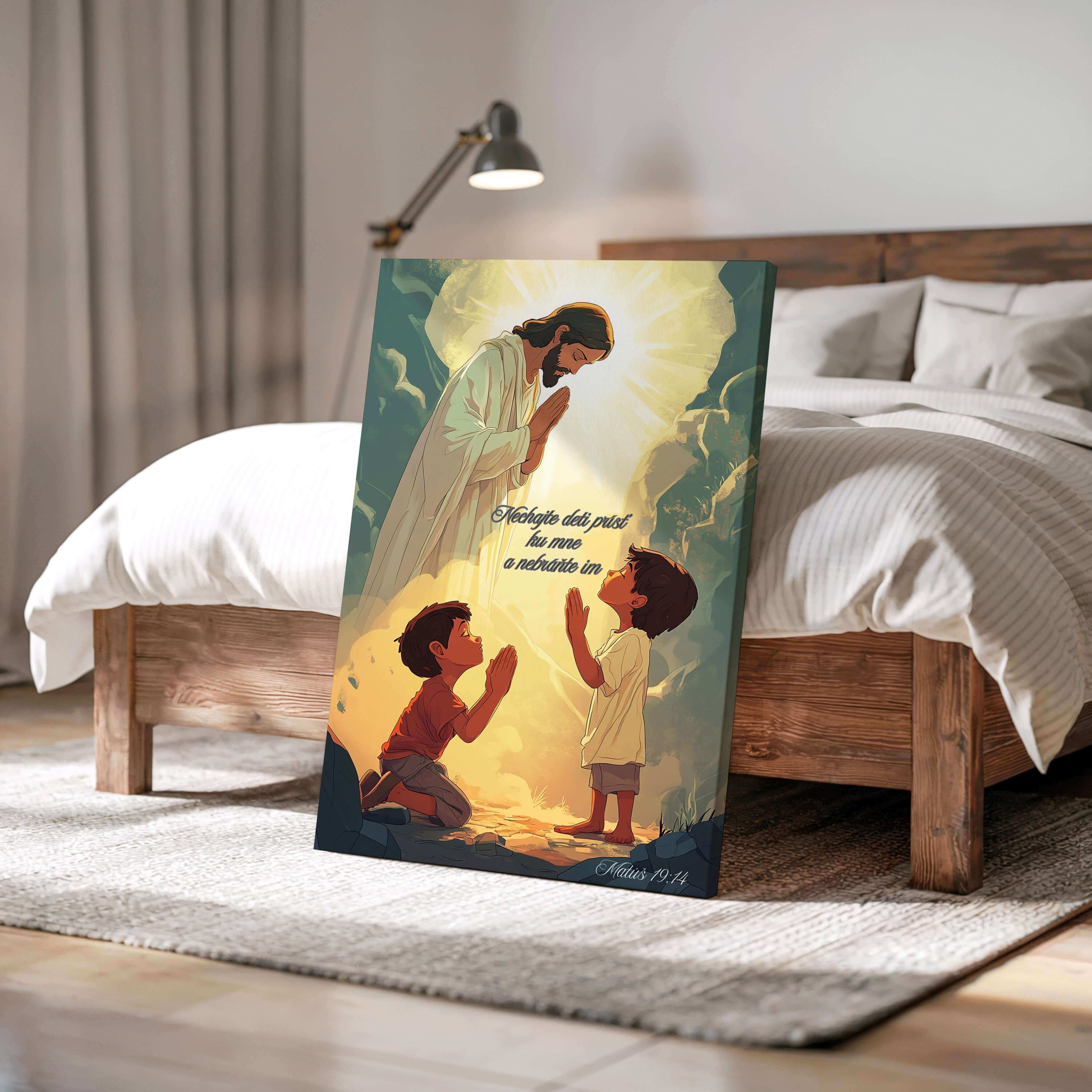 Obraz na stenu s ilustráciou detskej viery a Božej blízkosti