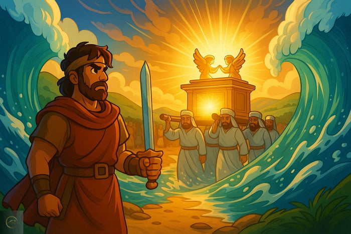 jozue prechadza cez jordan