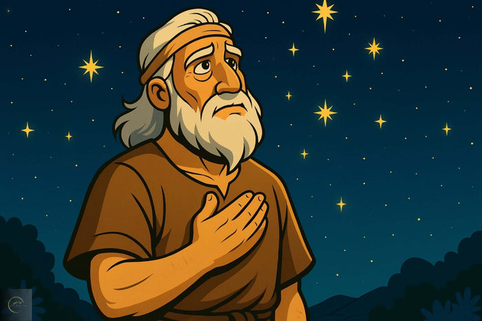 Abraham pocita hviezdy na neby