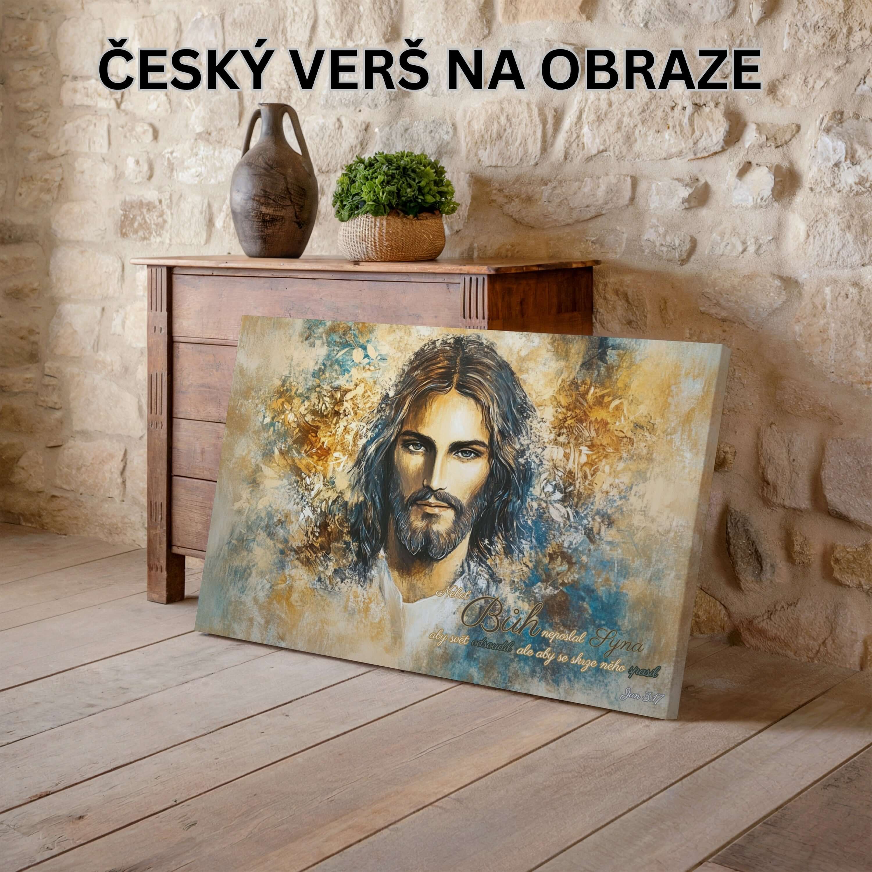 Obraz na stenu - Lebo Boh neposlal Syna na svet - Ján 3:17